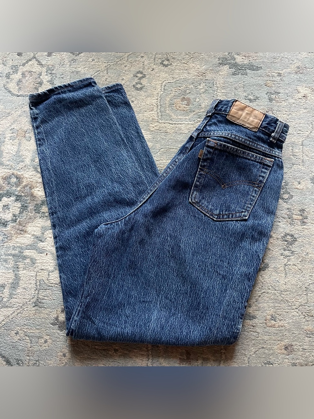 Vintage Levi's 90s Mom Blue Jeans Brown Tag Women's 28x29 Made In USA Denim